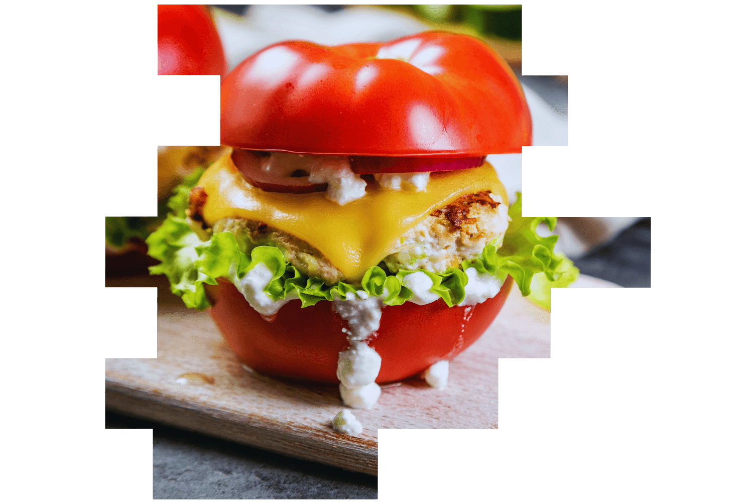 A vegetable burger illustrating that shift work nutrition requires healthier choices