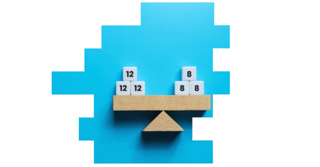 An image of a seesaw representing the differences between 12 hour shift patterns and 8 hour shift patterns