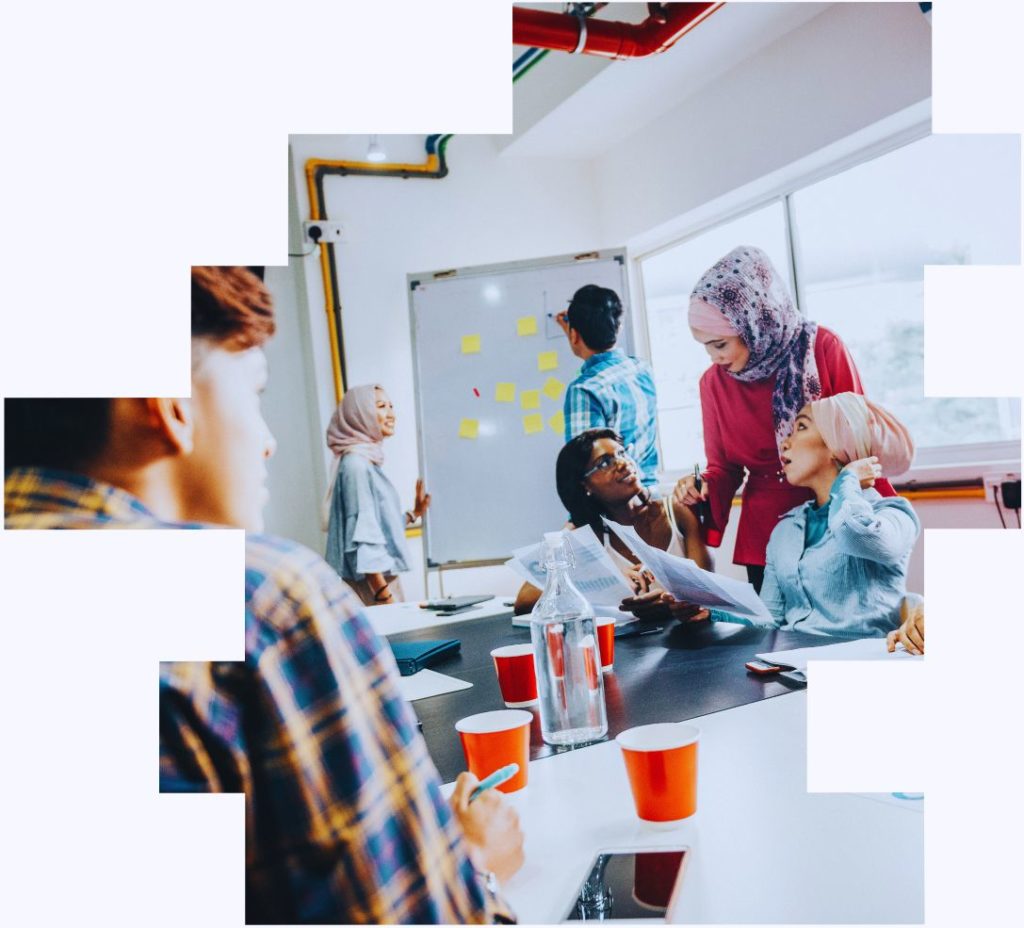 An image of a colleague briefing on the health effects of night shift work