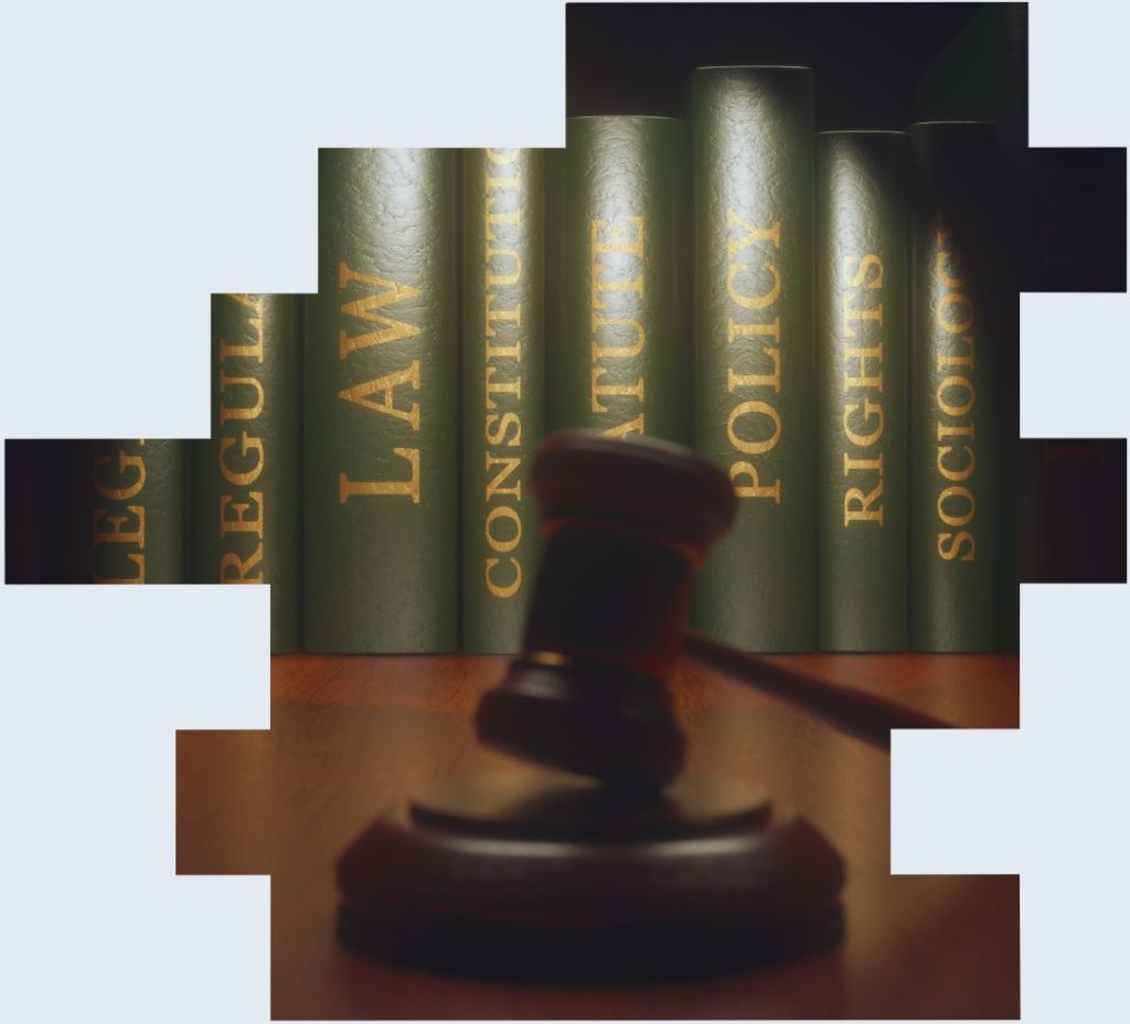An image of legal books and a gavel to represent new legislation impacting shift work