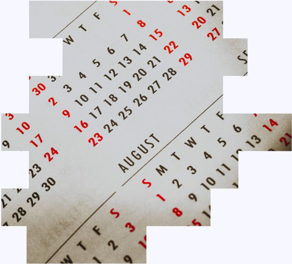 An image of a calendar to represent how the Employment Rights Act aims to ensure shift workers have predicable shift patterns and shift work conditions